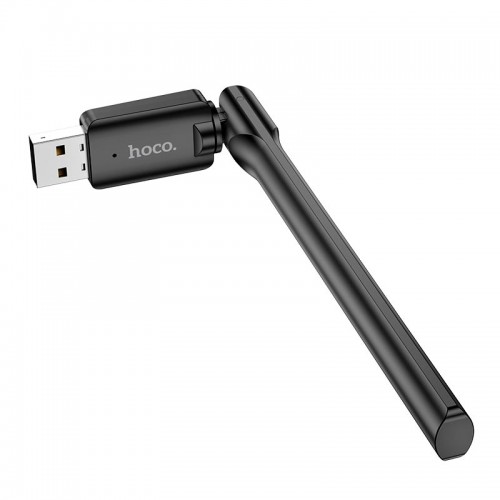 WiFi Adapter HOCO WiFi4 USB external antenna wireless network card HI32 |2.4GHz, 150Mbps, USB2.0| black