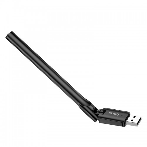 WiFi Adapter HOCO WiFi4 USB external antenna wireless network card HI32 |2.4GHz, 150Mbps, USB2.0| black