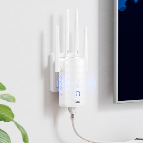 WIFI Repeater HOCO HI35 WiFi4 |300Mbps| white