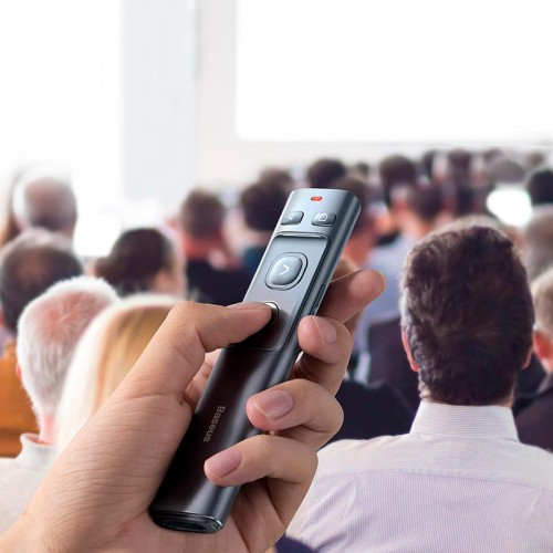 Розумна указка Baseus Orange Dot Wireless Presenter (Red Laser) |100m, USB/Type-C Receiver| grey