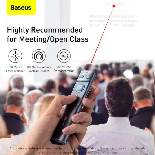 Розумна указка Baseus Orange Dot Wireless Presenter (Red Laser) |100m, USB/Type-C Receiver| grey