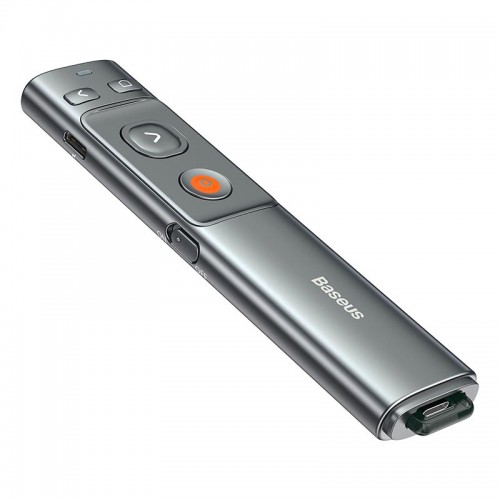 Розумна указка Baseus Orange Dot Wireless Presenter (Red Laser) |100m, USB/Type-C Receiver| grey