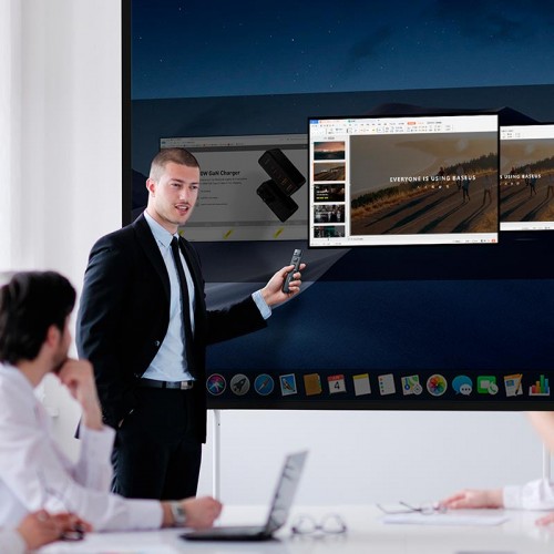 Розумна указка Baseus Orange Dot Wireless Presenter (Red Laser) |100m, USB/Type-C Receiver| grey