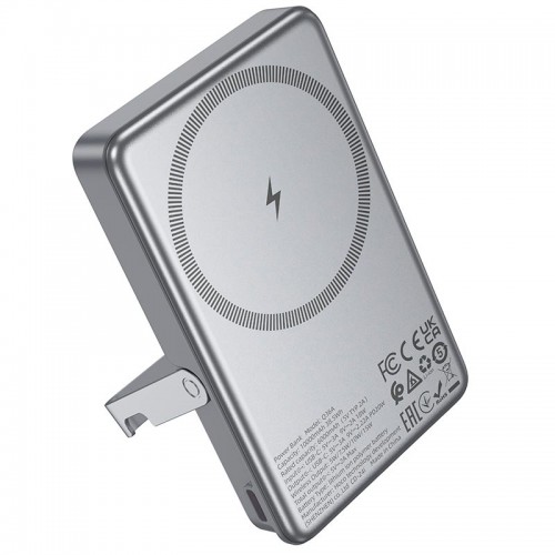 Повербанк MagSafe Hoco Q36A 10000mAh 20W з тримачем metal-grey