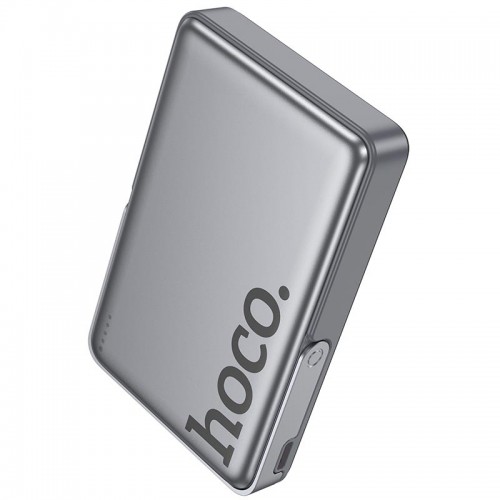 Power Bank HOCO Sunlight magnetic suction + holder Q36A 10000mAh |1Type-C, 20W/3A, PD/QC| metal-grey