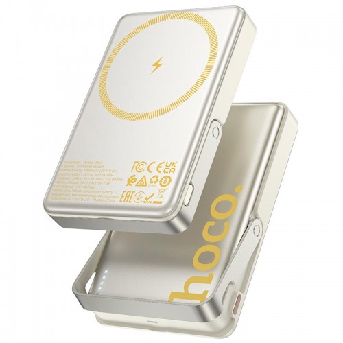 Power Bank HOCO Sunlight magnetic suction + holder Q36A 10000mAh |1Type-C, 20W/3A, PD/QC| metal-grey