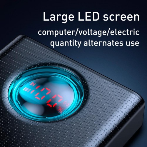 Power Bank BASEUS Amblight Digital Display 30000mAh |65W/5A, PD/QC| (P10022400112-01) black