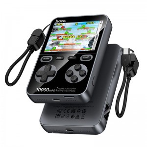 Power Bank HOCO Shine with game console Q47 10000mAh |1Type-C, 20W/3A, PD/QC| metal-grey