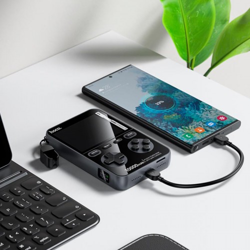 Power Bank HOCO Shine with game console Q47 10000mAh |1Type-C, 20W/3A, PD/QC| metal-grey