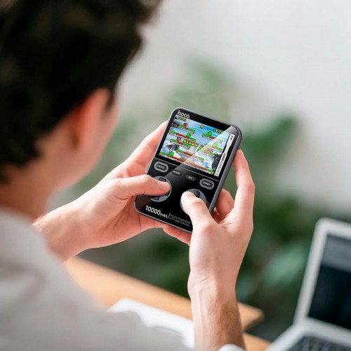 Power Bank HOCO Shine with game console Q47 10000mAh |1Type-C, 20W/3A, PD/QC| metal-grey