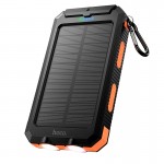 Power Bank HOCO Platinum solar dual lighting J164 8000mAh |2USB/1Type-C, 2A| black