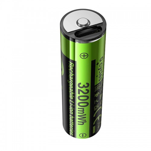Аккумуляторные батарейки HOCO rechargeable lithium battery JA3 860mAh |AA, USB-C| (2PCS)