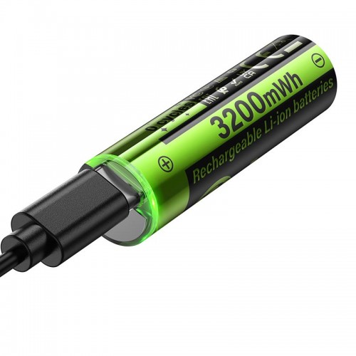 Аккумуляторные батарейки HOCO rechargeable lithium battery JA3 860mAh |AA, USB-C| (2PCS)