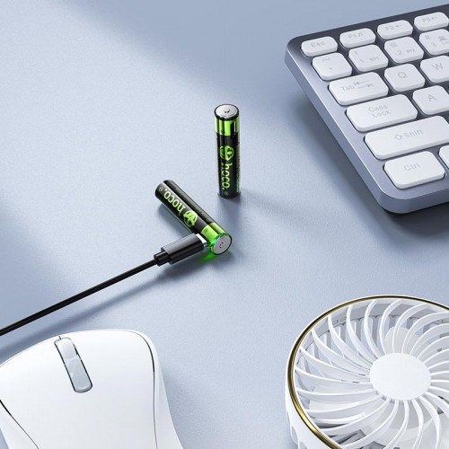 Аккумуляторные батарейки HOCO rechargeable lithium battery JA4 320mAh |AAA, USB-C| (2PCS)