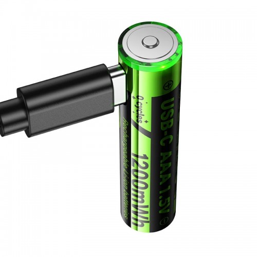 Аккумуляторные батарейки HOCO rechargeable lithium battery JA4 320mAh |AAA, USB-C| (2PCS)