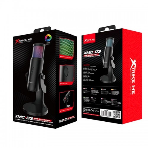 Ігровий мікрофон RGB XTRIKE XMC-03 |USB 3.0, 1.5m| black