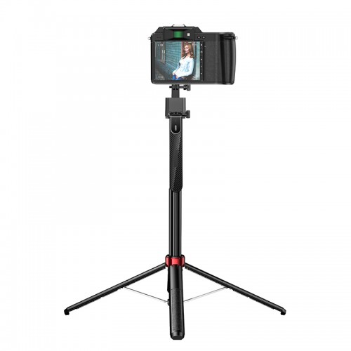 Монопод HOCO Star smart face tracking AI gimbal selfie stick DYY04 (32.5-180CM, 2.5-3.5h) black