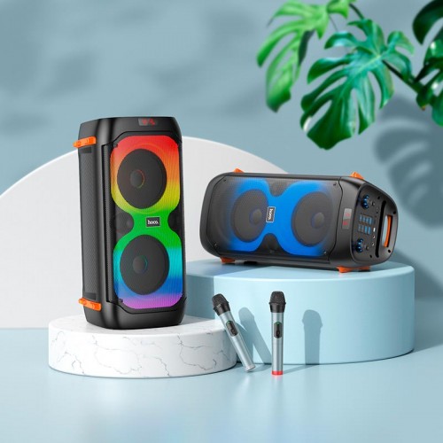 Акустика-караоке HOCO Manhattan wireless dual mic outdoor BT speaker bs53 |BT5.1, 2Mic, 4H| black