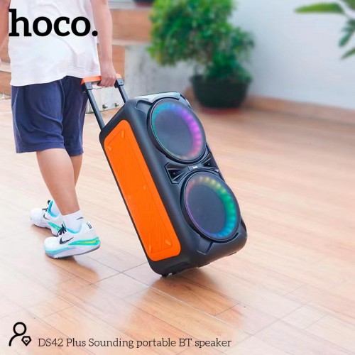 Акустика-караоке HOCO Sounding BT speaker DS42 plus |BT5.0, TWS, AUX/USB/TF/FM, 30W| black