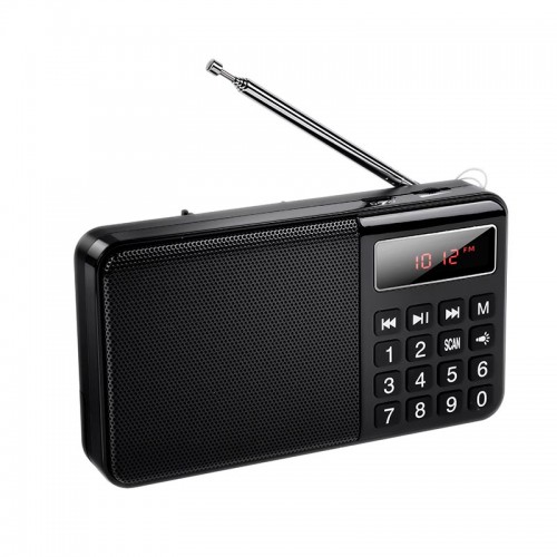 Портативний радіоприймач HOCO Portable radio HI50 |AM/FM, USB/TF/BT5.3, 5W| black