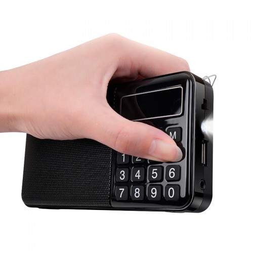 Портативний радіоприймач HOCO Portable radio HI50 |AM/FM, USB/TF/BT5.3, 5W| black