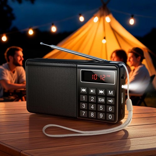 Портативний радіоприймач HOCO Portable radio HI50 |AM/FM, USB/TF/BT5.3, 5W| black