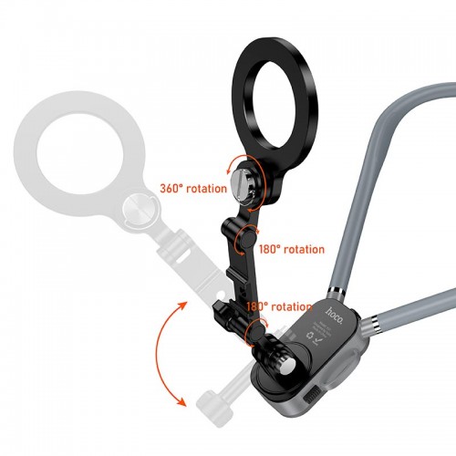 Утримувач HOCO Campo magnetic nec-hanging holder K31 |4.5-7"| black-grey