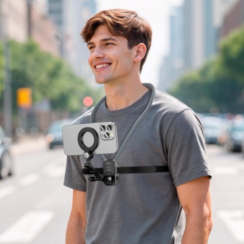 Утримувач HOCO Campo magnetic nec-hanging holder K31 |4.5-7"| black-grey