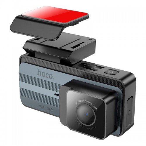 Відеореєстратор HOCO driving recorder 2K display GPS (with rear camera) DV12 |25fps, 3.69", 2K, Wi grey