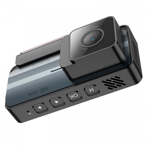 Відеореєстратор HOCO driving recorder 2K display GPS (with rear camera) DV12 |25fps, 3.69", 2K, Wi grey