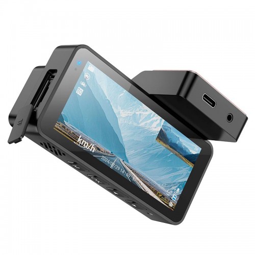 Відеореєстратор HOCO driving recorder 2K display GPS (with rear camera) DV12 |25fps, 3.69", 2K, Wi grey