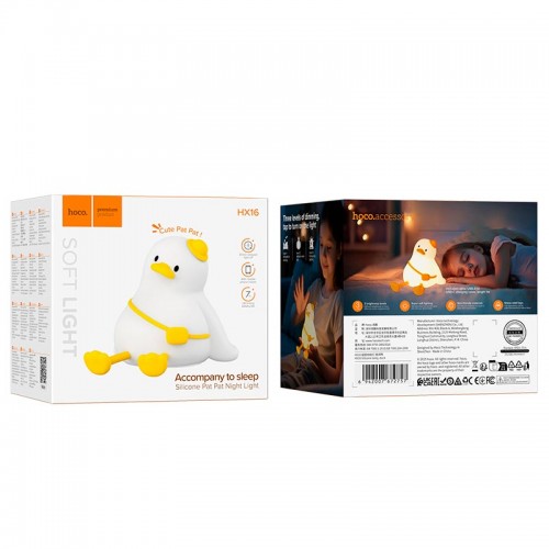 Нічник HOCO Silicone duck lamp HX16 |7h| white