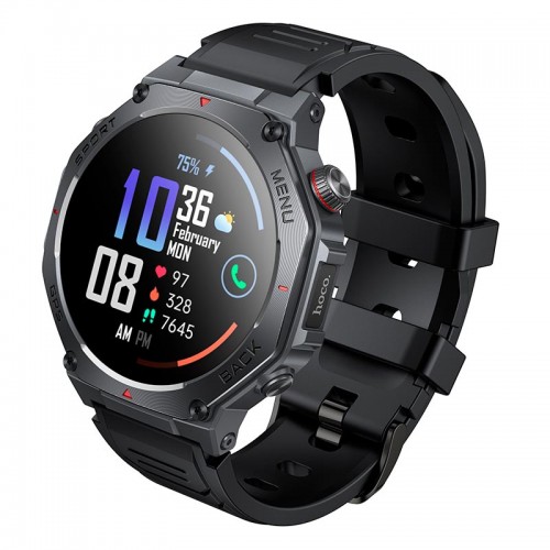 Sports watch HOCO AMOLED GPS Y37 (call version) |BT5.3, 1,43", 20 days, 3ATM| black