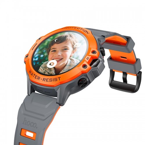 Детские смарт-часы HOCO children phone watch Y107 IP54 |1.83" LCD, 4G, WiFi/GPS/LBS positionning|