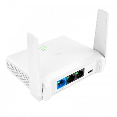Роутер HOCO WiFi4 Wireless Router HI36 |2.4GHz, 300Mbps, 2xLan| white