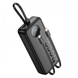 Power Bank  HOCO Sabio fully compatible with 3 cables J132A 20000mAh |1USB/1Type-C, 22.5W/3A, PD/QC| black