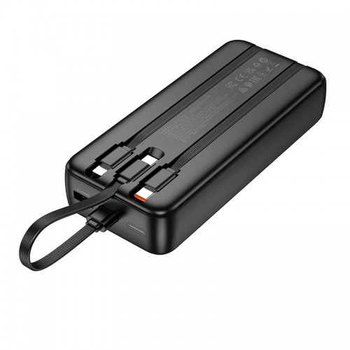 Power Bank HOCO Sabio fully compatible with 3 cables J132A 20000mAh |1USB/1Type-C, 22.5W/3A, PD/QC| black