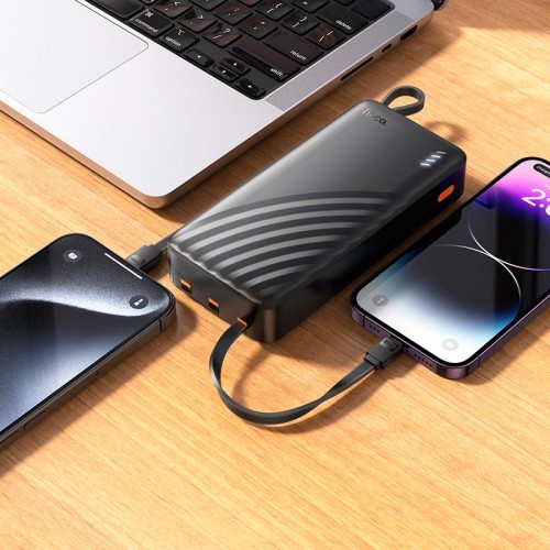 Power Bank HOCO Night tide with 4 cables J146A 20000mAh |1USB/1Type-C, 2A| black