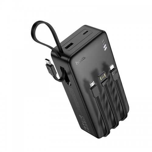 Power Bank HOCO Night tide with 4 cables J146B 30000mAh |1USB/1Type-C, 2A| Black