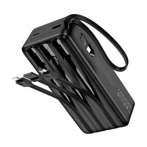 Power Bank HOCO Night tide with 4 cables J146B 30000mAh |1USB/1Type-C, 2A| Black