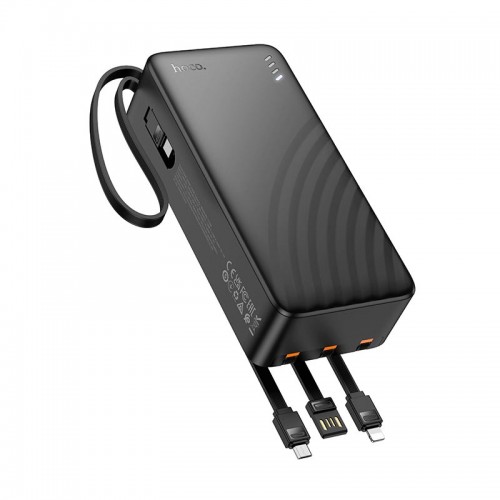 Power Bank HOCO Night tide with 4 cables J146B 30000mAh |1USB/1Type-C, 2A| Black