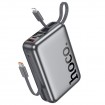 Power Bank HOCO Eminente with IP + C cable Q39 20000mAh |1USB/1Type-C, 22.5W/3A, PD/QC| grey
