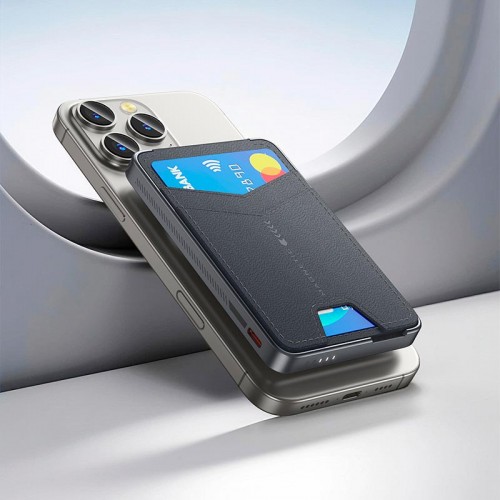 Power Bank HOCO Title magnetic+card holder+phone holder Q46 5000mAh |1Type-C, 20W/3A, PD/QC| grey