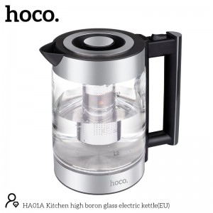 Електрочайник HOCO Kitchen high boron glass electric kettle HA01A |1.8L| silver