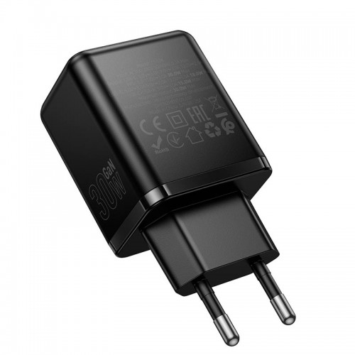Адаптер мережний HOCO Smart multi-protocol charger C157A |1USB\1Type-C, PD/QC, 30W/3A\ black