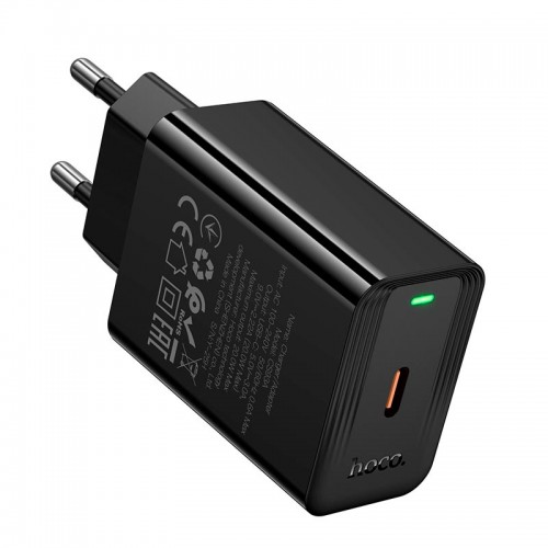 Адаптер мережний HOCO Leader single port charger CS93A |1Type-C, 20W/3A, PD| black