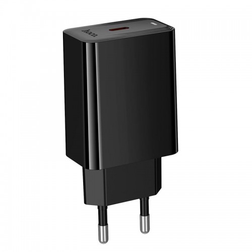 Адаптер мережний HOCO Leader single port charger CS93A |1Type-C, 20W/3A, PD| black