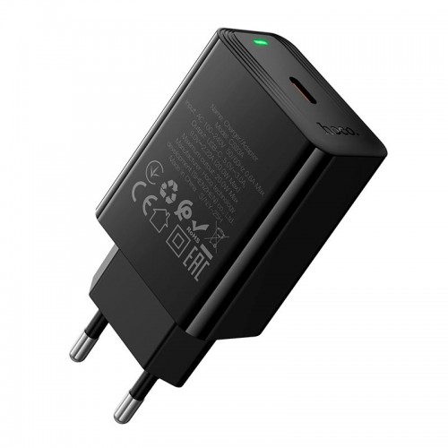 Адаптер мережний HOCO Leader single port charger CS93A |1Type-C, 20W/3A, PD| black
