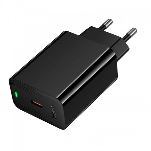 Адаптер мережний HOCO Leader single port charger CS93A |1Type-C, 20W/3A, PD| black
