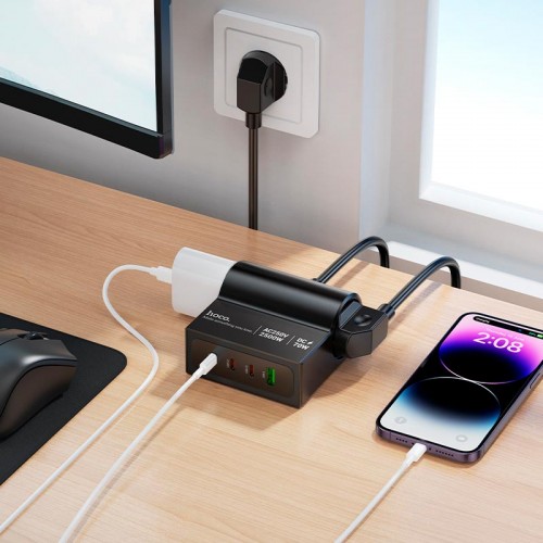 Удлинитель сетевой HOCO Win 2 position (PD70W/3C1A) desktop socket AC34 (L=1.5M)